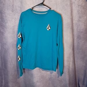 Youth Blue Volcom Long Sleeve Tee